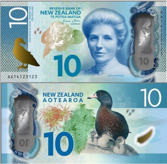 New Zealand 10 Dollar Bill